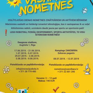Dienas nometnes ikvienam lielākam un mazākam zinātkāram bērnam!