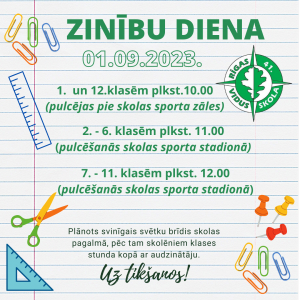 Zinību diena 2023.gada 1.septembrī