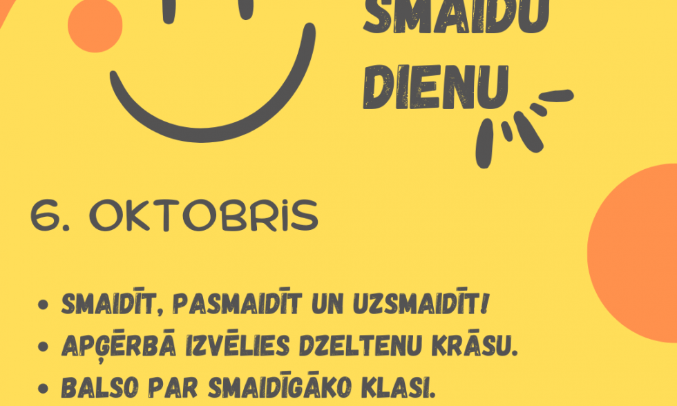 Pasaules smaida diena 6.oktobrī